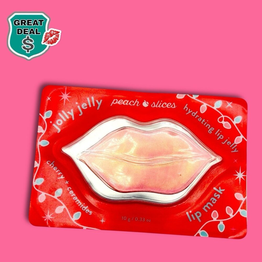 Peach and Lily Peach Slices Hydrating Jelly Lip Mask. Cherry + Ceramides. NEW!